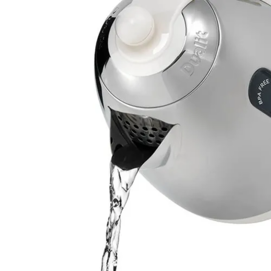Dualit Polished Chrome Jug Kettle With Canvas White Trim